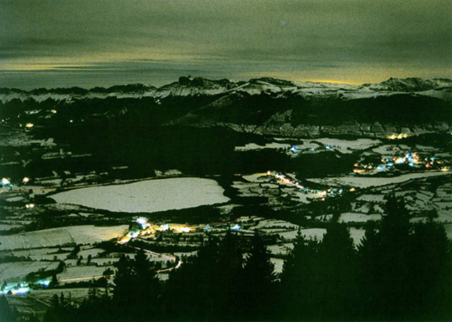 Plateau Matheysin de nuit vu de la Chaud (isère 38)